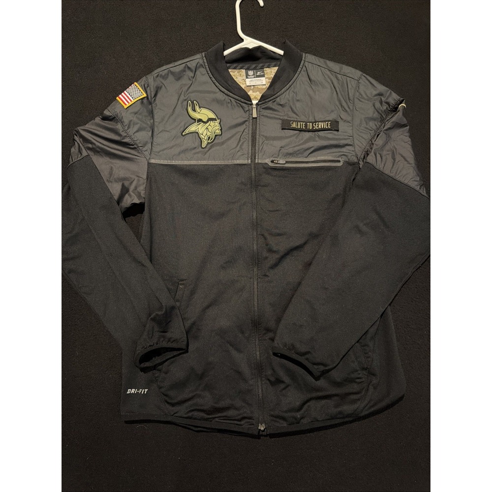 Minnesota Vikings Nike 2016 Salute To Service Hybrid Full Zip Mens Small